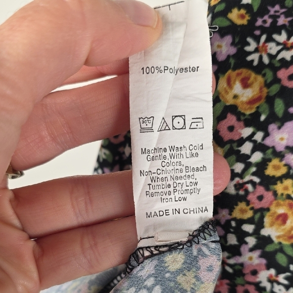 Womance long sleeve floral mini dress – size S – ditsy print - Picture 6 of 6